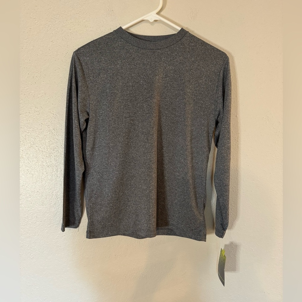 NWT Tek Gear Boys Gray Long Sleeve Shirt